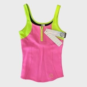 NWT GlideSoul pink/ lemon women’s wetsuit top size small